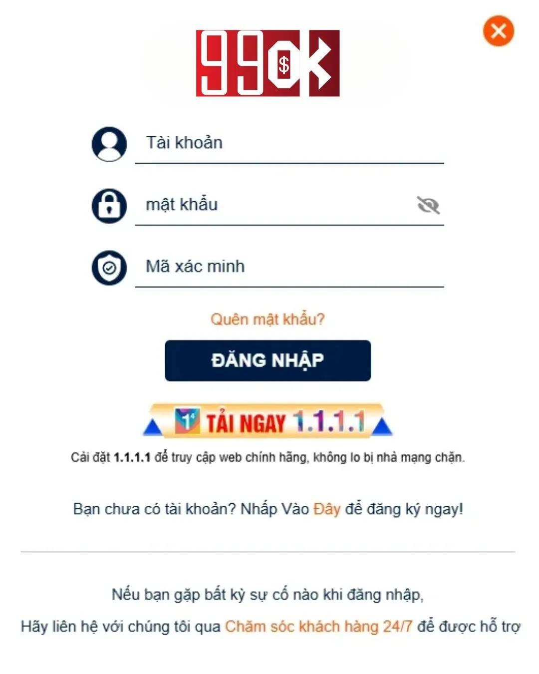 đăng nhập 99ok